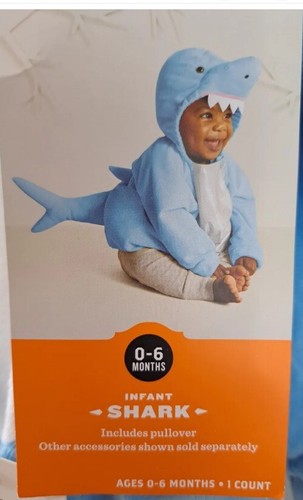 Blue shark plush costume - blue,