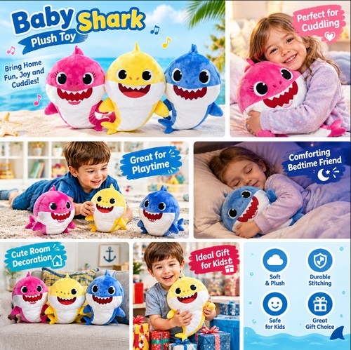Baby shark large plush inch - plush, 10